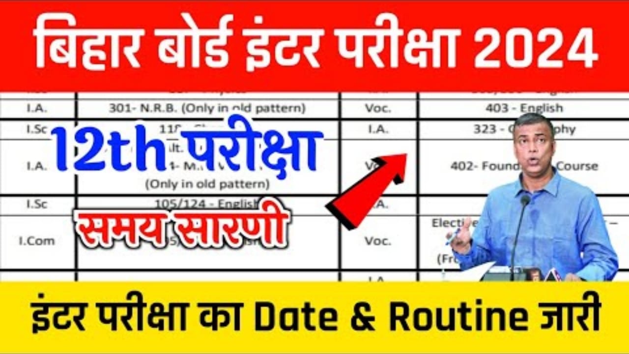 Bihar Board 12th Exam Date 2024 Out Today