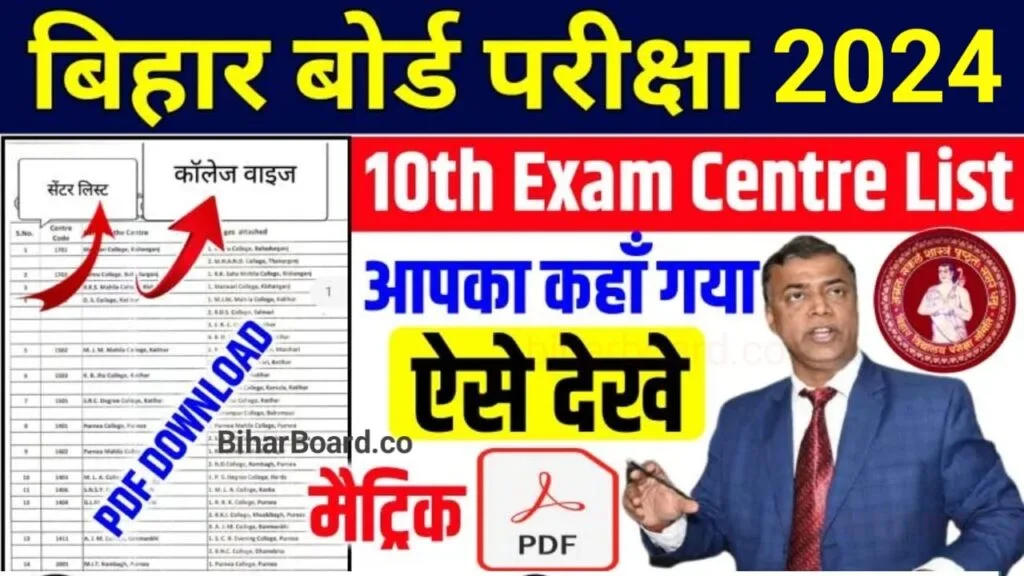 BSEB 10th Exam Center List 2024