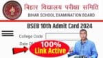 Bihar Board 10th Admit Card 2024 Direct