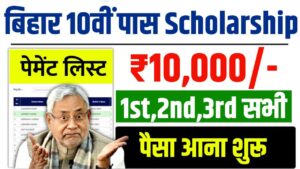 Bihar Board 10th Scholarship 2024 Check Payment
