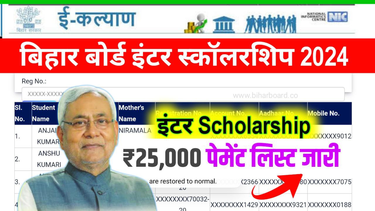12th Pass Scholarship 2024 Check Payment