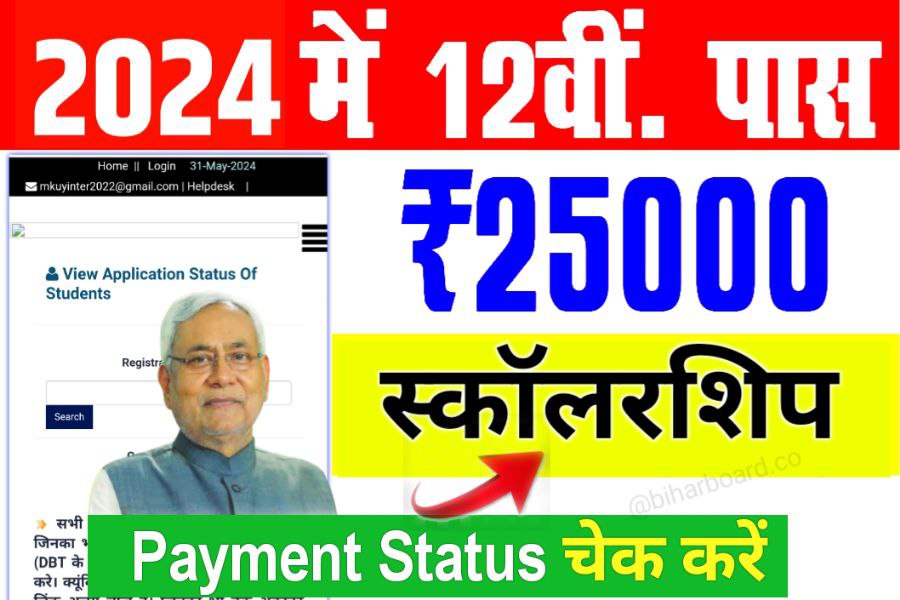 Bihar Board 12th Scholarship 2024 Payment Status