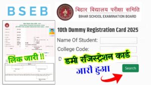 10th Dummy Registration Card 2025