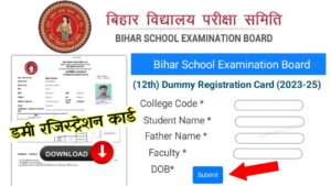 12th Dummy Registration Card (2023-25)