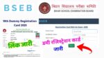 Bihar Board 10th Dummy Registration Card 2025