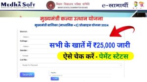 Bihar Board Class 12th Scholarship Payment Status 2024