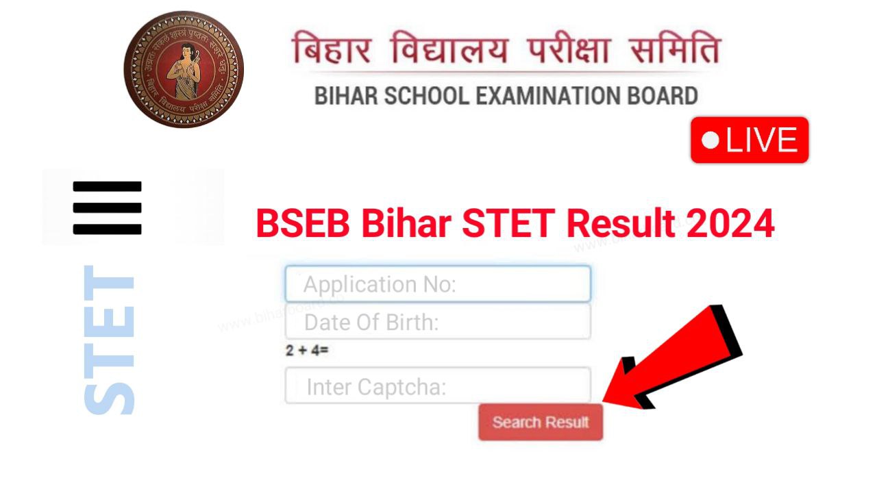 BSEB Bihar STET Result 2024