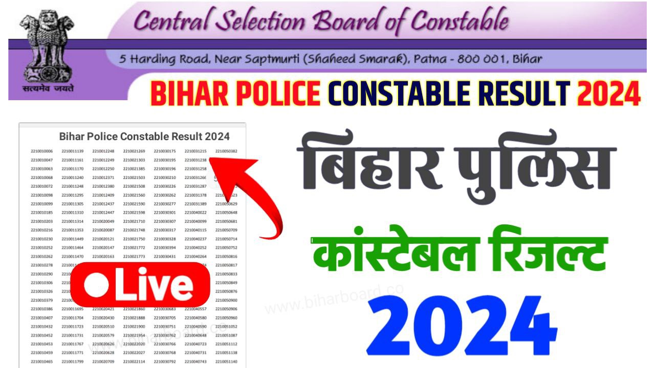 Bihar Police Constable Result 2024