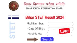 Bihar STET Result 2024 Out