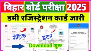 Class 10th 12th Dummy Registration Card 2025