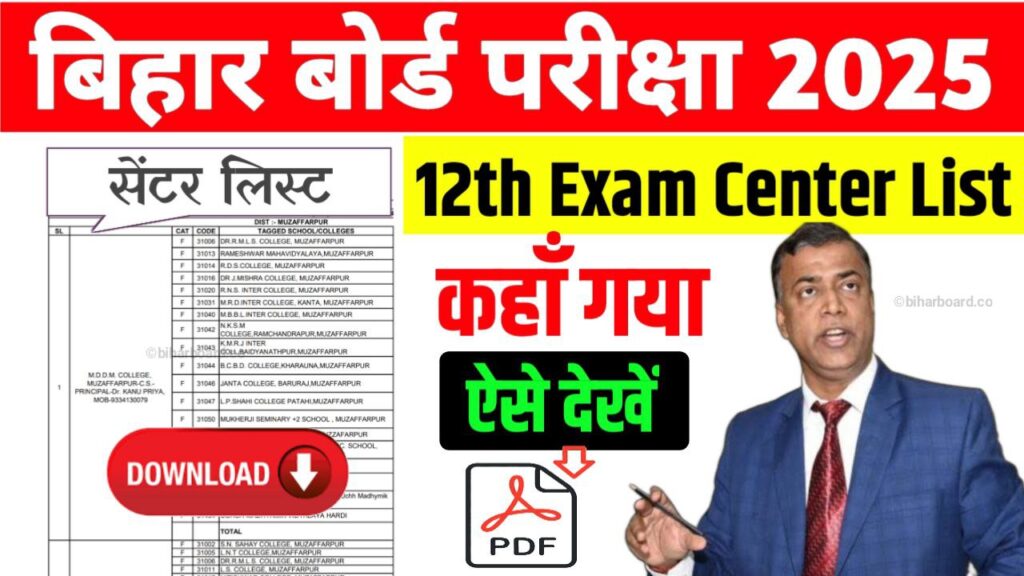 12th Exam Center List