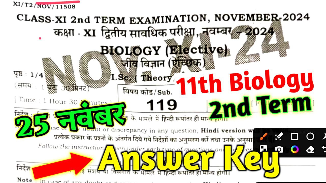 11th Biology 2nd Terminal Answer Key 2024