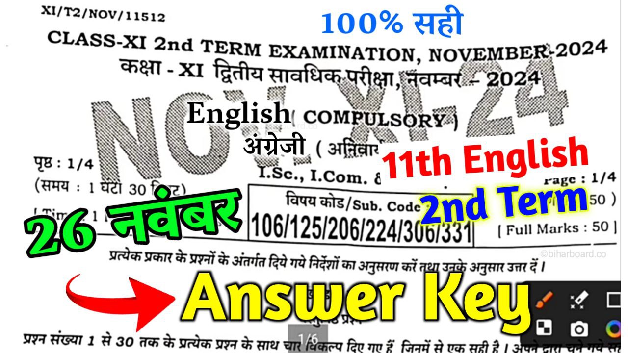 11th English 2nd Terminal Answer Key 2024