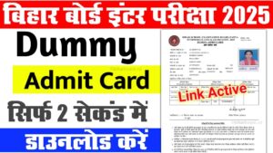 12th Dummy Admit Card 2025