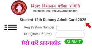 Bihar Board 12th Dummy Admit Card (2023-25)