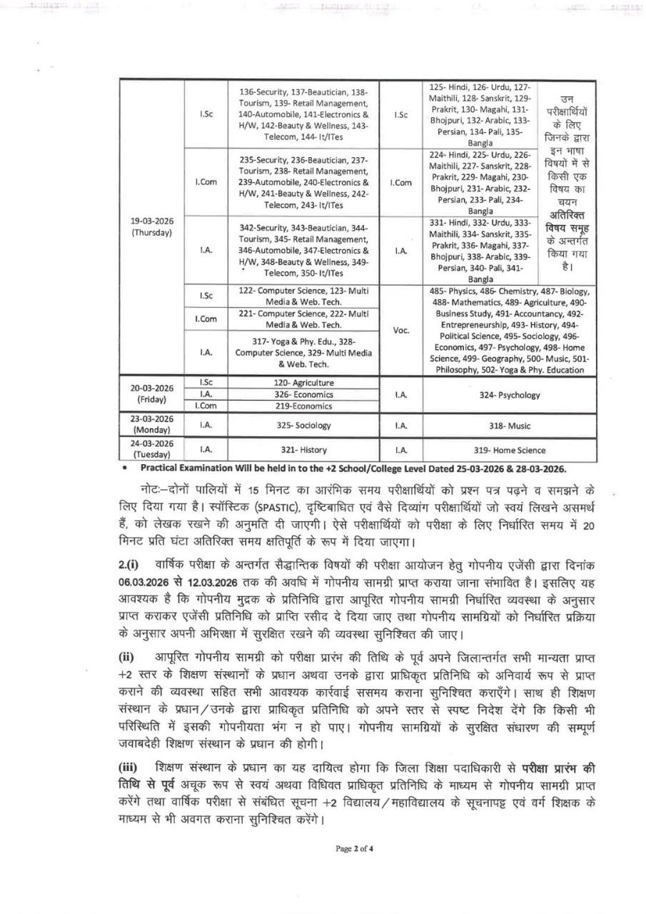 Bihar Board 11th Physics Answer Key 2026