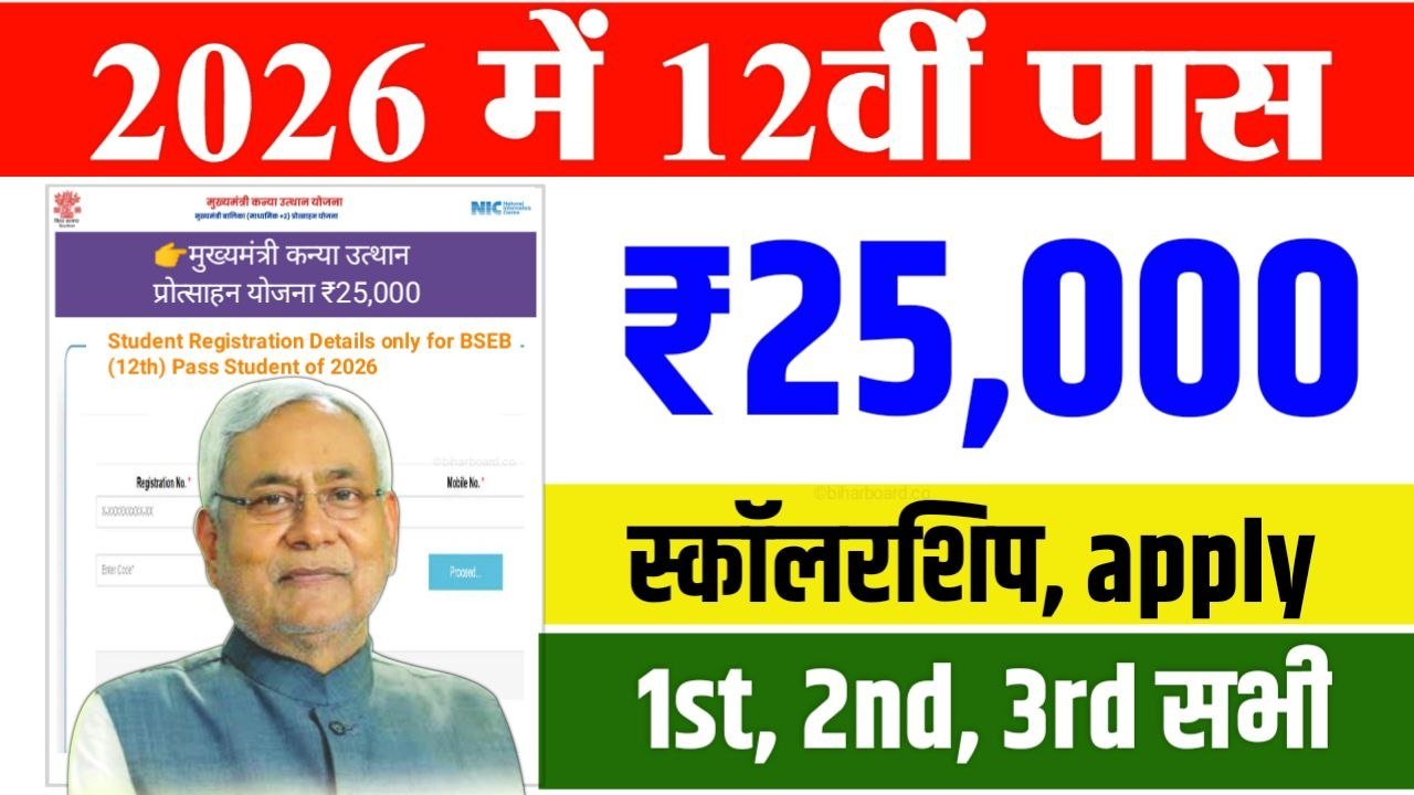Bihar Board 12th Scholarship 2026 Apply